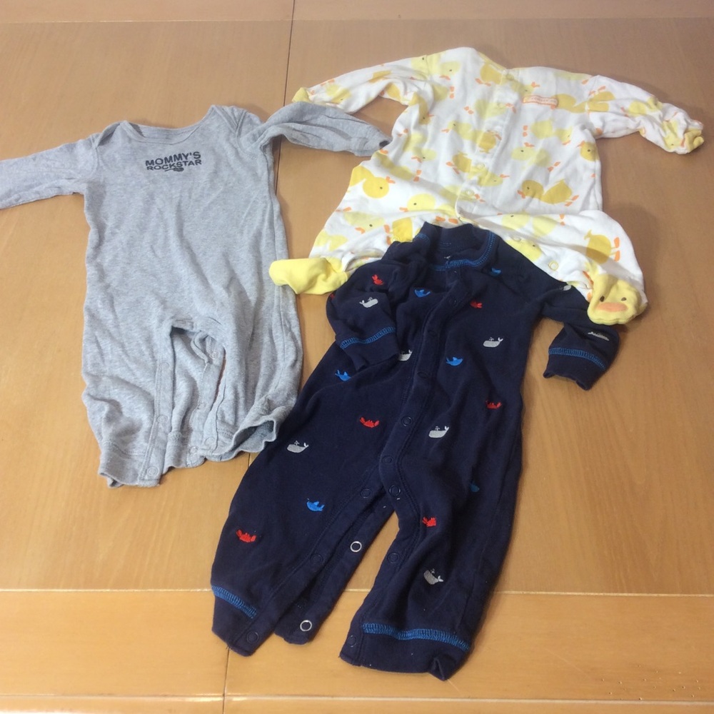 Carters Boys Cotton onesies 3 in set boys